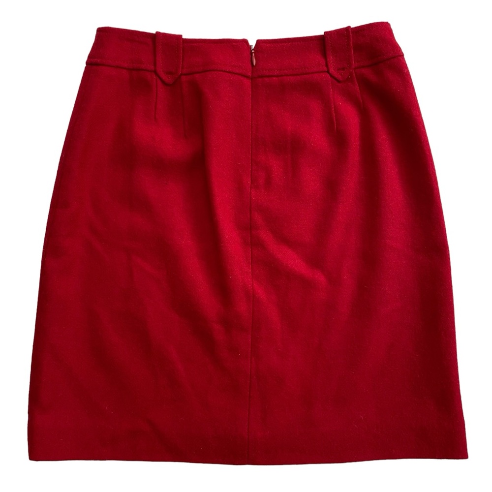 TALBOTS Women’s Wool Blend Lined Career Red Pencil Skirt Size 2P - Picture 2 of 10